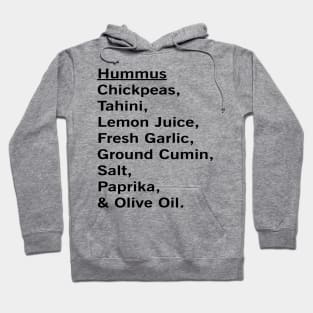 Hummus Dip Recipe Vegan Vegetarian Foodie Fun Gift Hoodie